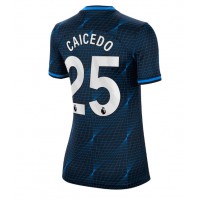 Koszulka piłkarska Chelsea Moises Caicedo #25 Strój wyjazdowy dla kobiety 2023-24 tanio Krótki Rękaw
